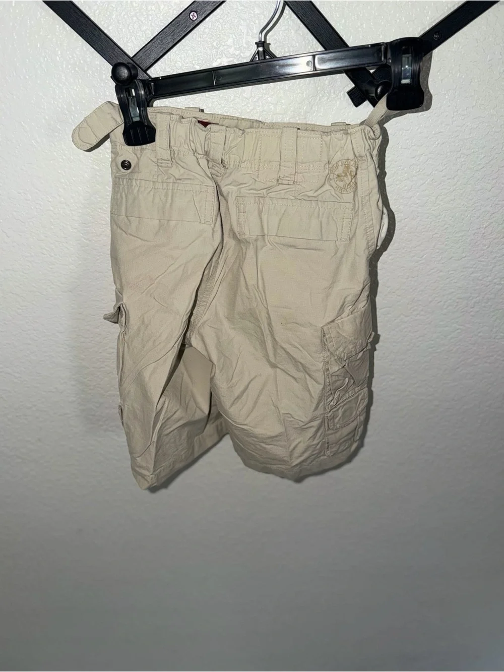 Gap Kids Boys Beige Cargo Shorts Size 7 Adjustable Waist Utility Pockets